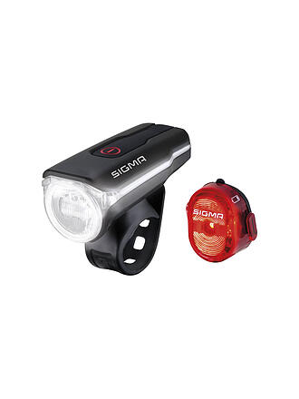 SIGMA | Fahrrad-Beleuchtungsset Aura 60 USB / Nugget II StVZo | schwarz