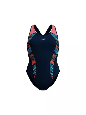 SPEEDO | Damen Badeanzug Placement Laneback | dunkelblau