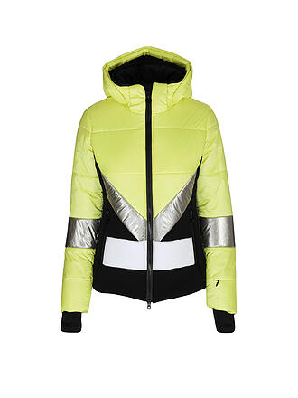 SPORTALM | Damen Skijacke Colourblock mit icegoldenen Akzenten | gelb