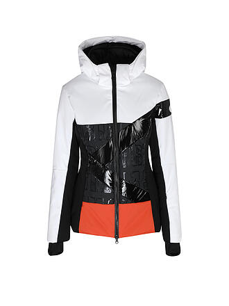 SPORTALM | Damen Skijacke in gekonntem Materialmix und Colour Blocking | schwarz