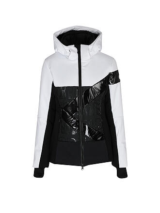 SPORTALM | Damen Skijacke in gekonntem Materialmix und Colour Blocking | schwarz