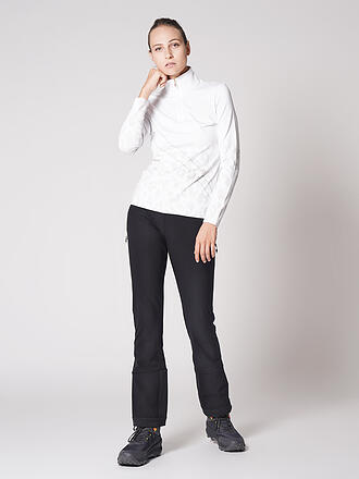 SPORTALM | Damen Unterzieh Zipshirt mit Motiv in metallic icegold | weiss