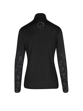 SPORTALM | Damen Unterzieh Zipshirt mit Motiv in metallic icegold | weiss