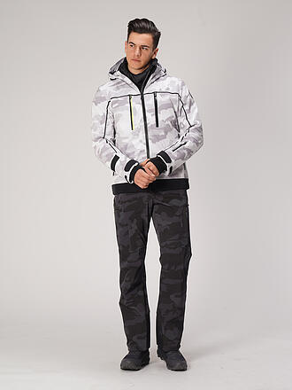 SPORTALM | Herren Skihose 4 Way Sretch mit Cargotaschen und Camouflage All-Over Druck | grau