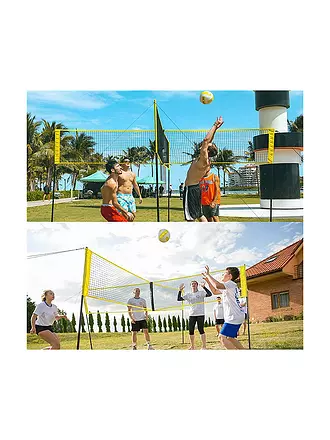 SUNFLEX | X-NET Vierkant Volleyballnetz | gelb