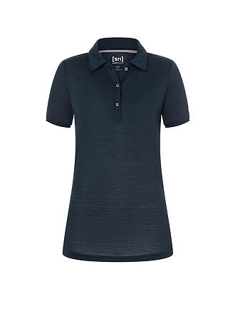 SUPER NATURAL | Damen Funktionspolo Sporty | dunkelblau