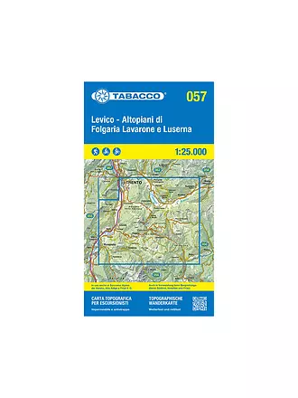 TABACCO | Wanderkarte 057 - Levico, Altopiani di Folgaria, Lavarone e Luserna 1:25.000 | keine Farbe