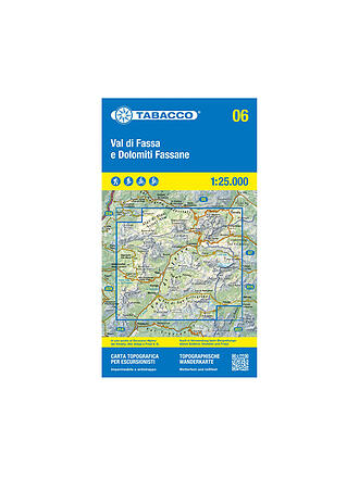 TABACCO | Wanderkarte 06, Val di Fassa/Fassatal & Dolomiti Fassane 1:25.000 | keine Farbe