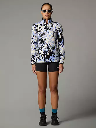 THE NORTH FACE | Damen Zipshirt Fleece Glacier Printed | hellblau