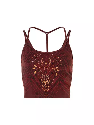 THE SPIRIT OF OM | Damen Yoga Bra Shakti | dunkelrot
