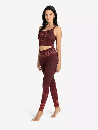 THE SPIRIT OF OM | Damen Yoga Bra Shakti | dunkelrot