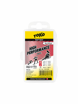 TOKO | Skiwachs High Performance Hot Wax red 40g | keine Farbe