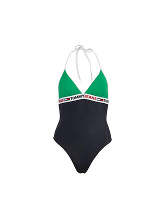 TOMMY HILFIGER | Damen Badeanzug mit gepolsterten Triangel-Cups | grün