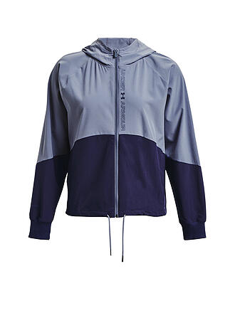 UNDER ARMOUR | Damen Fitnessjacke UA Jacke aus Webstoff mit durchgehendem Zip | dunkelblau