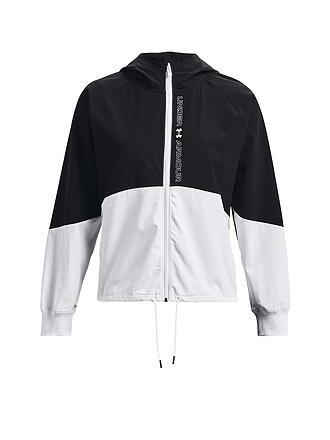 UNDER ARMOUR | Damen Fitnessjacke UA Jacke aus Webstoff mit durchgehendem Zip | schwarz