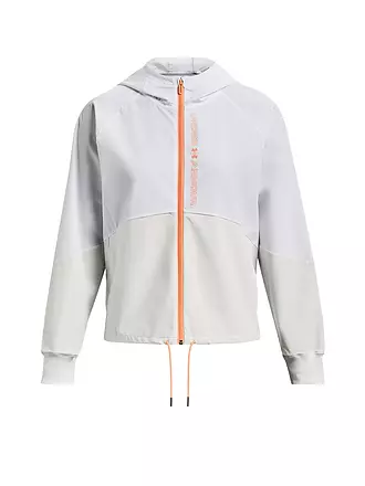 UNDER ARMOUR | Damen Fitnessjacke UA Jacke aus Webstoff mit durchgehendem Zip | weiss