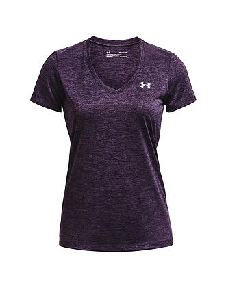 UNDER ARMOUR | Damen Fitnessshirt UA Tech™ Oberteil mit Twist-Effekt und V-Ausschnitt | hellblau