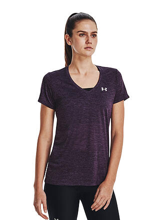 UNDER ARMOUR | Damen Fitnessshirt UA Tech™ Oberteil mit Twist-Effekt und V-Ausschnitt | hellblau