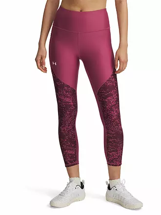 UNDER ARMOUR | Damen Fitnesstight UA Tech™ Printed Panel Ankle 7/8 | beere