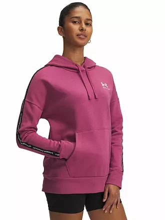 UNDER ARMOUR | Damen Hoodie UA Icon Fleece Taped | beere