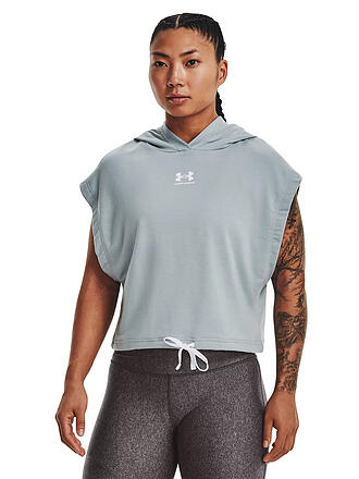 UNDER ARMOUR | Damen Hoodie UA Rival Kurzarm aus French Terry | hellblau