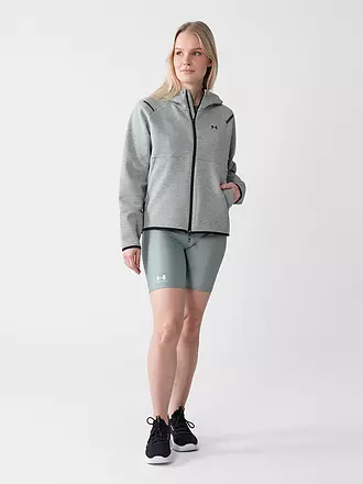 UNDER ARMOUR | Damen Kapuzenjacke UA Unstoppable Fleece mit durchgehendem Zip | olive