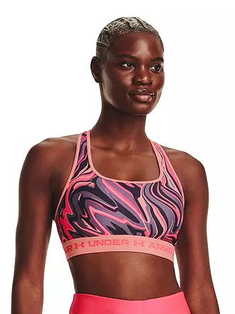 UNDER ARMOUR | Damen Sport-BH Armour® Mid Crossback Print Medium Support | pink