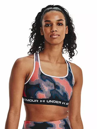 UNDER ARMOUR | Damen Sport-BH Armour® Mid Crossback Print Medium Support | orange