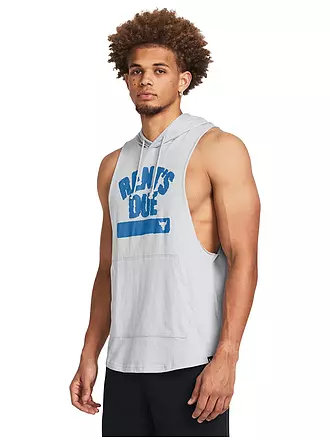 UNDER ARMOUR | Herren Sweater Project Rock Rents Due Sleeveless Hoodie | grau