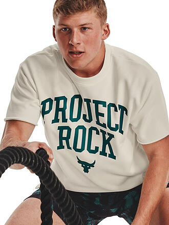 UNDER ARMOUR | Herren T-Shirt Project Rock Heavyweight Terry | beige