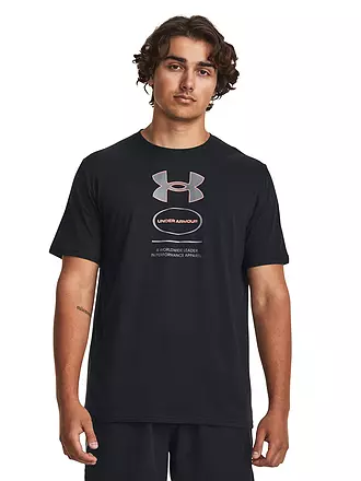 UNDER ARMOUR | Herren T-Shirt UA Logo Branded Gel Stack | schwarz