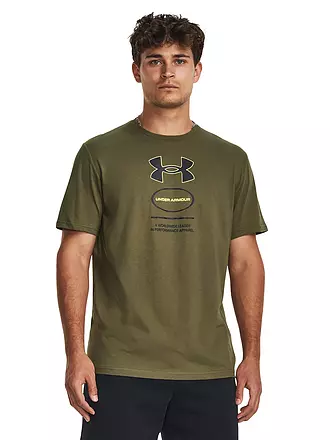 UNDER ARMOUR | Herren T-Shirt UA Logo Branded Gel Stack | grau