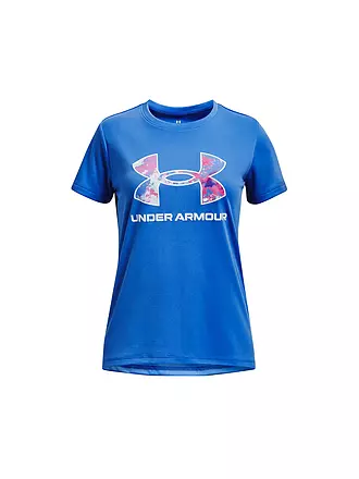 UNDER ARMOUR | Mädchen Fitnessshirt UA Tech™ Print Fill Big Logo | blau