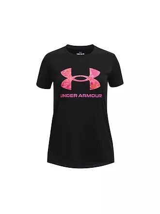 UNDER ARMOUR | Mädchen Fitnessshirt UA Tech™ Print Fill Big Logo | schwarz