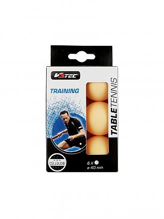 V3TEC | Tischtennisball Training 6 Stk. WEISS | orange