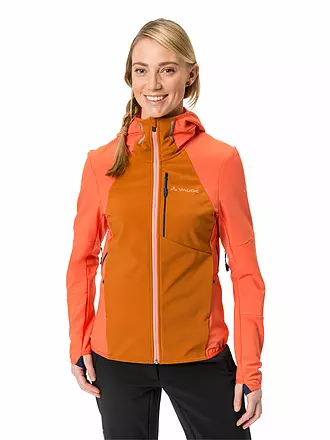 VAUDE | Damen Touren Softshelljacke Larice Hoodie | braun