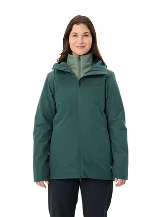 VAUDE | Damen Wanderjacke Mineo 3in1 Hoodie | dunkelgrün