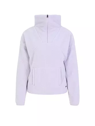 VENICE BEACH | Damen Fitnesssweater Abby mit Zip Teddyfleece | lila