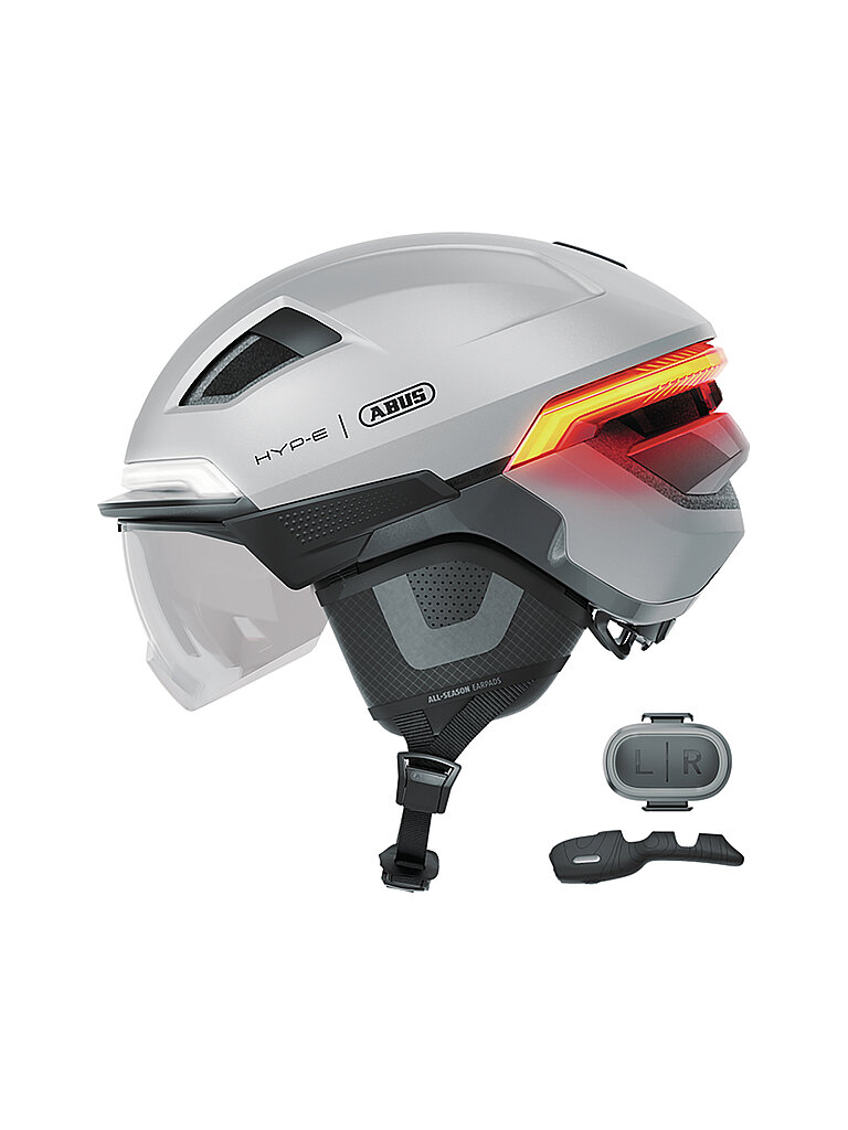 ABUS Fahrradhelm Hyp-E-BL.ACE silber | 54-58CM