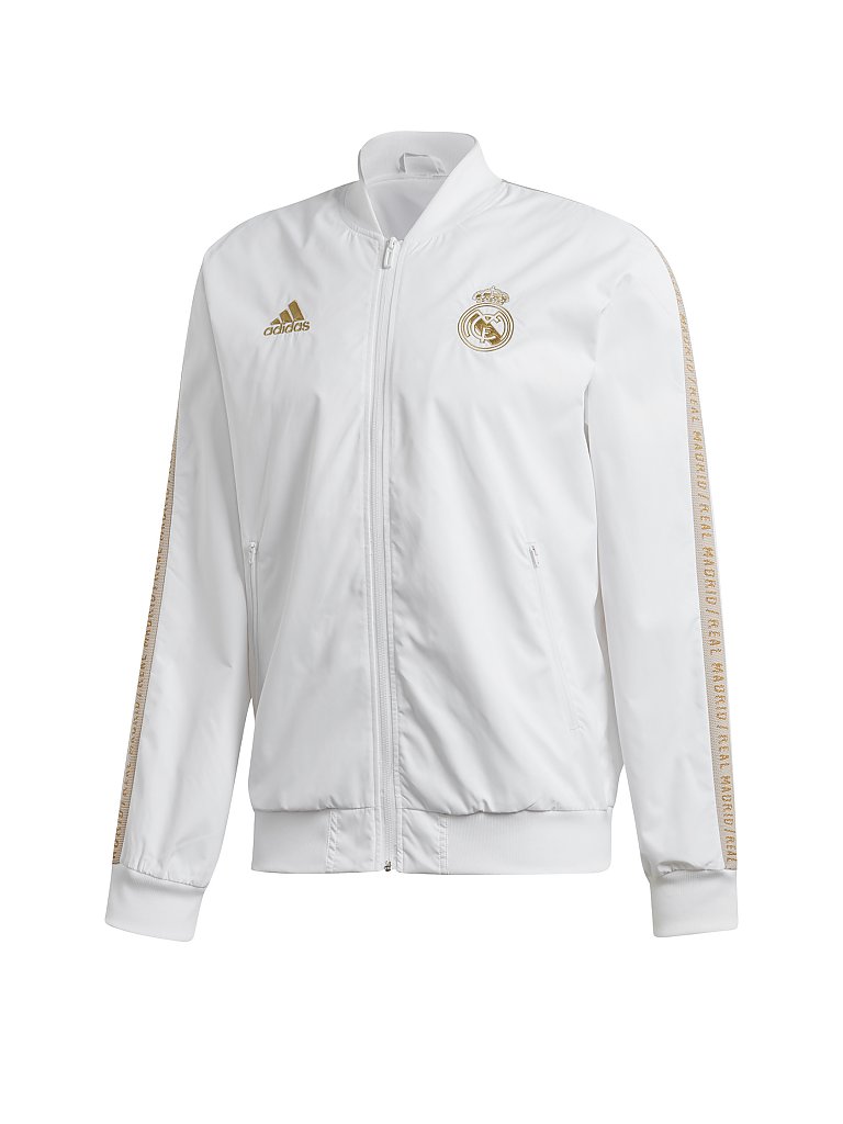 ADIDAS Herren Fußballjacke Real Madrid weiß | L