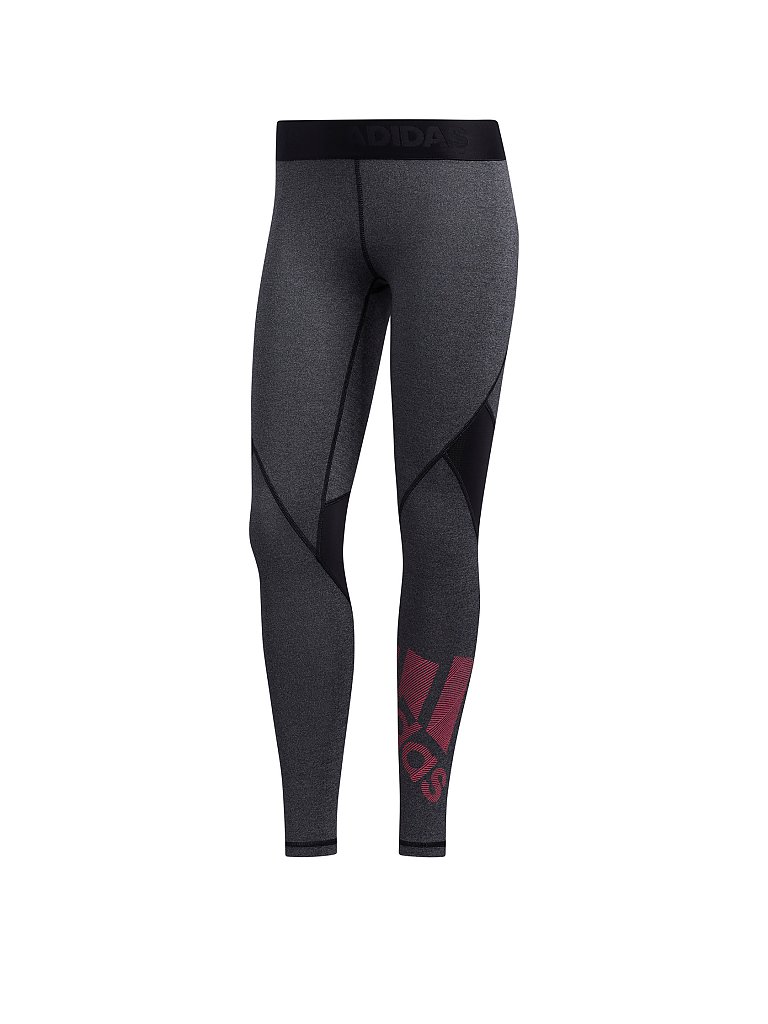 ADIDAS Damen Fitness-Tight Alphaskin Badge of Sport grau | XL