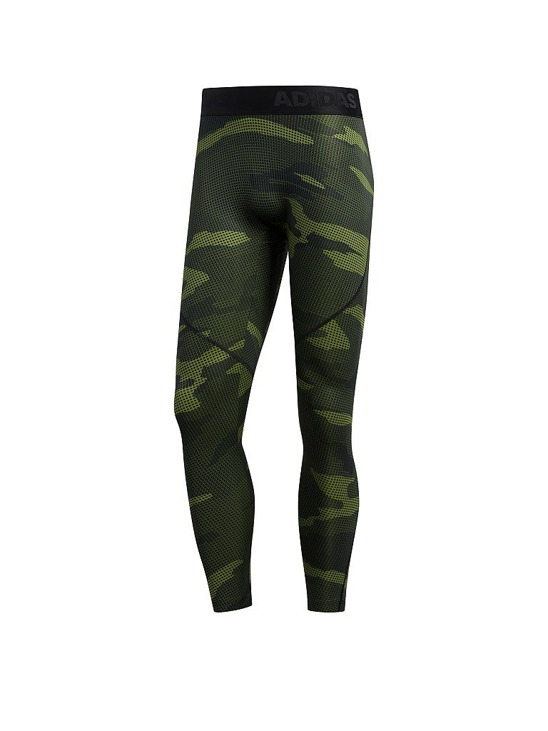 ADIDAS Herren Fitness-Tight Alphaskin Camouflage olive | M