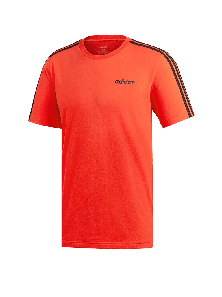 ADIDAS Herren T-Shirt Essentials 3-Streifen rot | S