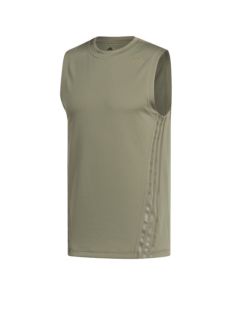 ADIDAS Herren Fitness-Tanktop AEROREADY 3-Streifen olive | XL