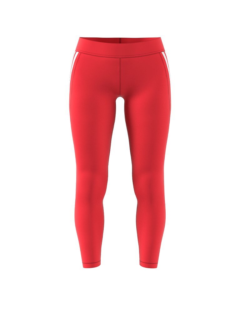ADIDAS Damen Fitness-Tight 3-Streifen Alphaskin rot | L