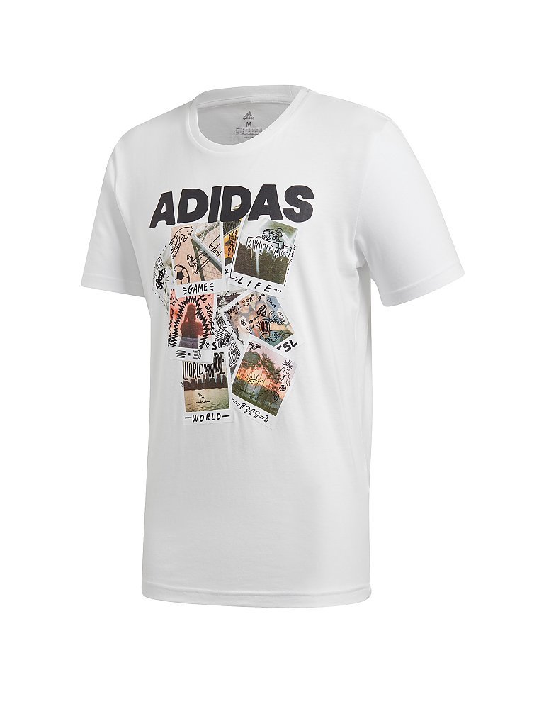 ADIDAS Herren T-Shirt Doodle Photos weiß | S