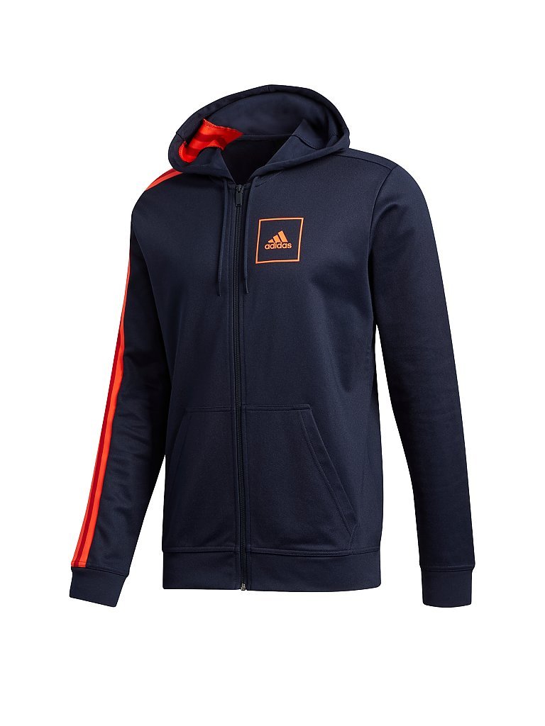 ADIDAS Herren Kapuzenweste Pique 3 Stripes blau | S