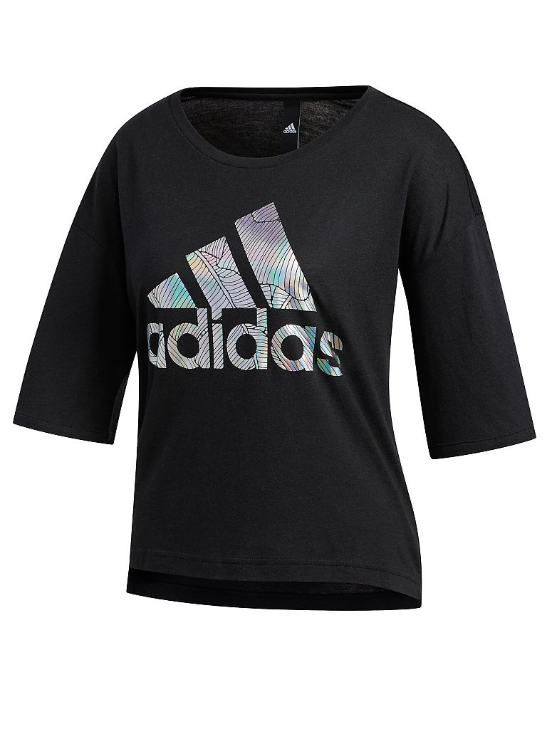 ADIDAS Damen T-Shirt Logo schwarz | S