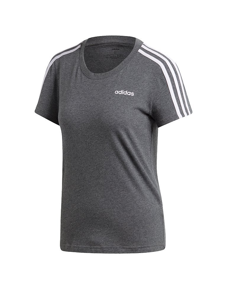 ADIDAS Damen Fitness-Shirt Streifen grau | S