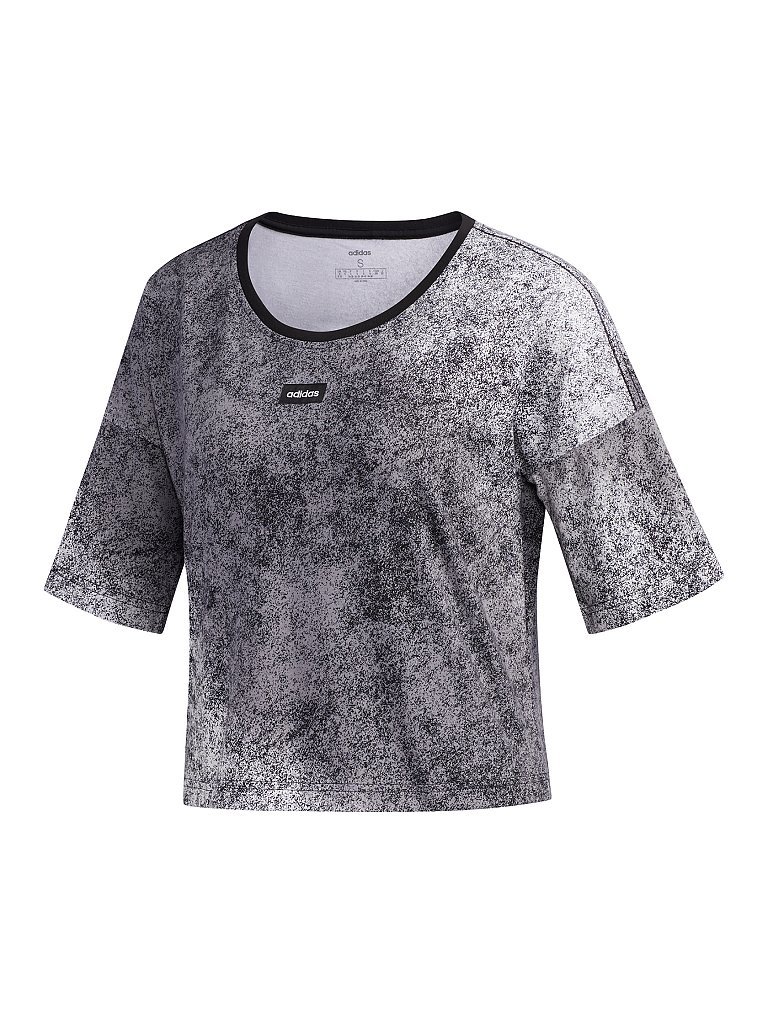 ADIDAS Damen T-Shirt Moment Cropped grau | S